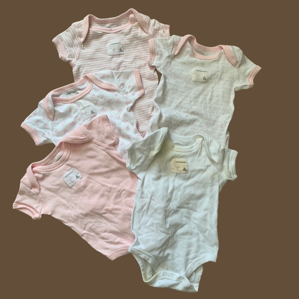 5 pack Burt’s Bees organic bodysuits